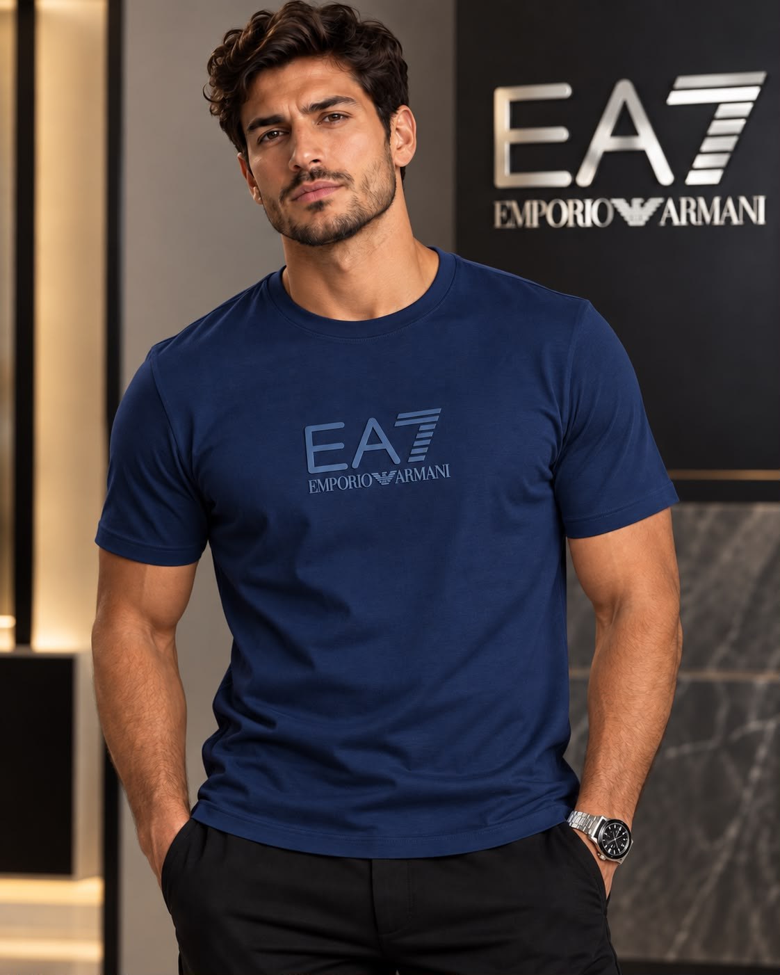 Camiseta Signature azul